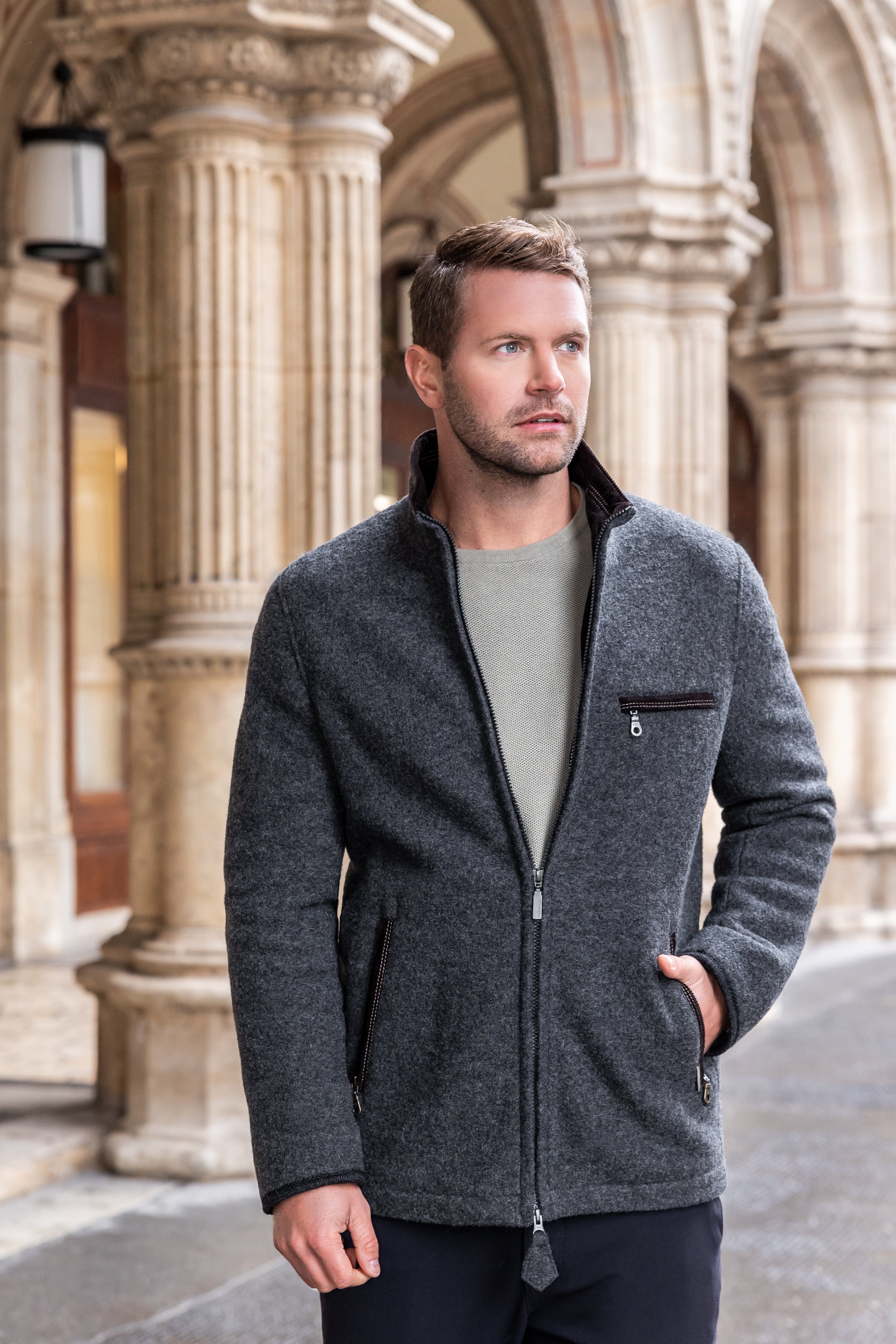 Austrian Styrian Jackets with Stand Collars